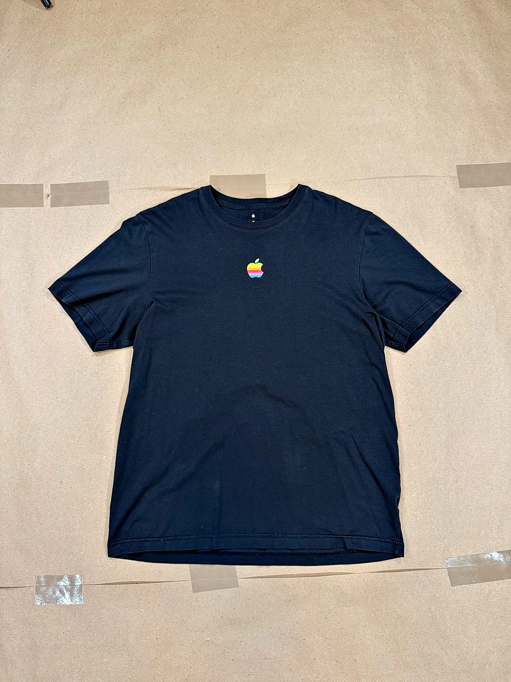 Apple Park Visitor Center Rainbow Logo T-Shirt Black Medium
